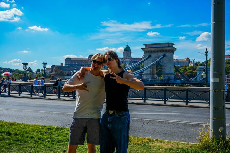 Fotograf ved Donaus bred